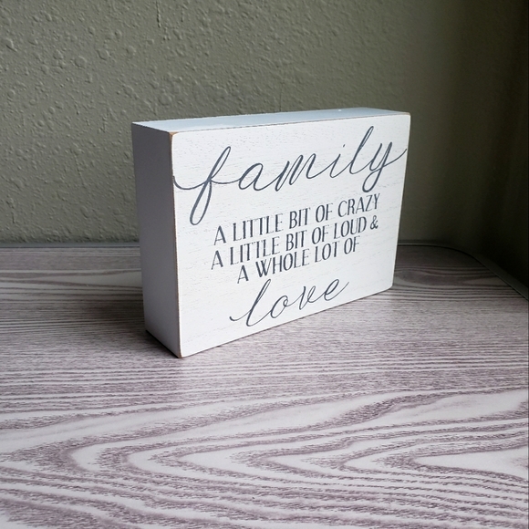 Other - 'Family' Wood Box Sign